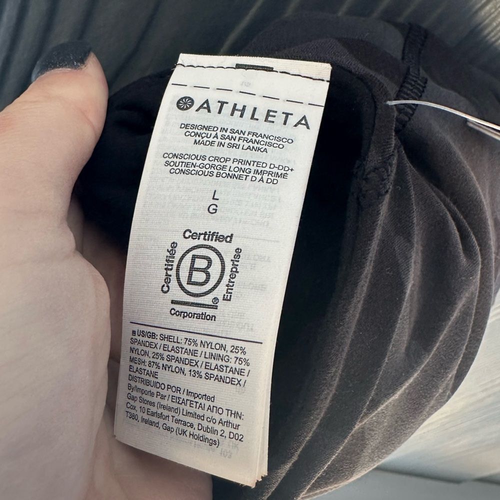 Athleta Conscious Crop Printed Camo D-DD+ Size L - Picture 8 of 11